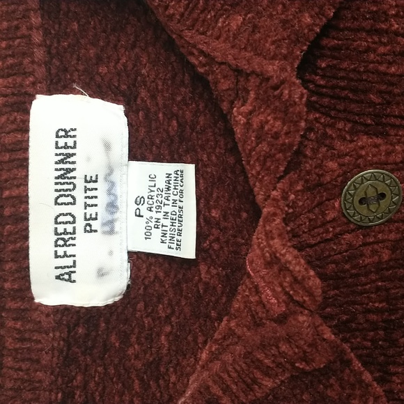 Alfred dunner deep red pull over sweater. size Petite Smal - Picture 4 of 5